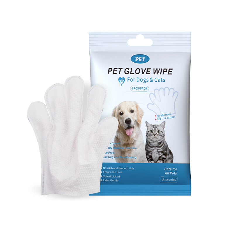 Puloso pelliccia Deodorazione Glove per animali domestici usa e getta