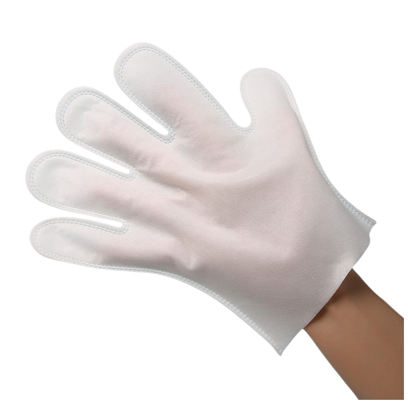 Uso umido e secco, viscosa e poliestere Spunlace Glove non tessuto usa e getta